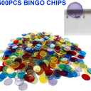 Yuanhe Jumbo Bingo Game Set - 11 Inch Tall Metal Cage with Calling Board, 7/8" Bingo Balls, 500 Bingo Chips,100 Bingo Cards for Large Group Games