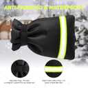 HOZELIN Outdoor Faucet Covers for Winter Freeze Protection 2Pack, 5.9" W x 8.25" H Heavy Duty Waterproof Insulated Spigot Covers for Outside Taps & Hose Bibs, Frost Proof, Easy Install (Black)