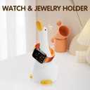 Duck Night Light Silicone Cute Dorm Bedroom Home Decor Night Light for Breastfeeding Squishy Duck Nightlight Cordless Rechargeable Dimmable Touch Fun Bedside Desk Lamp for Christmas Gifts (Twin Ducks)