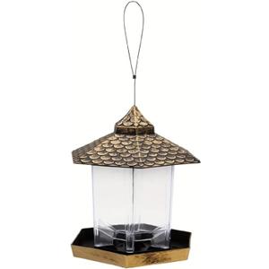 SEDLAV Wild Bird Feeders for Outside, Hanging Bird Feeder Squirrel Proof, Outdoor Birds Feeders Wild Bird Seed, Garden Yard Decoration, Hexagon Shaped with Roof