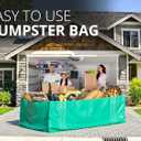 TidyFriend Dumpster Bag for Waste Management Hold up to 3,500 lbs, Heavy Duty, Reusable & Foldable Yard Waste Container for Home Renovation & Yard Cleanup, Debris, Landscaping, Roofing Shingles