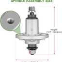 GY21098 GY20454 Spindle Assembly Fit for John Deere 42 48 54 Inch Deck D140 D130 D110 D125 LA110 LA115 LA120 LA145 Lawn Mower Tractor, Replace GY20867 GY20962 (2 Pack)