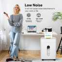 Low Noise 42dB Paper Shredder for Home, 15-Sheet Cross Cut, 30-min Runtime, CD/Credit Card Office Shredder, 6.6 Gallons Wastebasket, P-4 High Security, White