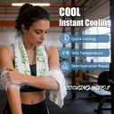50 Pack Cooling Wipes Cooling Towels for Neck and Face Cool Towel Neck Wraps, Ice Towel, for Yoga,Sport,Running,Gym,Workout,Camping,Fitness,Workout & More Activities Camping in Hot Weather (Green)