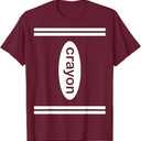 Crayon Halloween Costume, Dark Color Crayon Box Lover T-Shirt, L