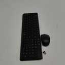 Wireless Keyboard and Mouse Combo for Windows, 2.4G Full-Sized External Cordless Computer Keyboard Mouse Combo for Laptop PC Desktop Chrome Mac, Number Pad 1600 DPI Silent Mouse USB Receiver (Black)
