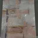 Gold Abstract Wall Art Decor Minimalist Oil Paintings 24"x48" Canvas Wall Art for Living Room Modern Framed Pictures for Wall Home Office for Women Ready to Hang (Pink)