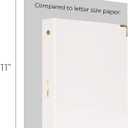 russell+hazel Patent Mini 3-Ring Binder, White, 7 x 9, 1/2" Rings