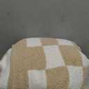 Bedsure Checkered Throw Blanket for Couch, Bed - Cozy, Soft, Anti-Static, Warm Plaid Blanket, GentleSoft, Breathable, Fluffy Christmas Decor Gift for Family and Friends, Checkered Beige, 50x60 Inches