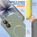 Miracase Magnetic for iPhone 17 Case, Compatible with MagSafe, Integrated Silicone Camera Control Cover, 3.0mm Thicken Shockproof Drop Protection Phone Case for 17,Patina Green