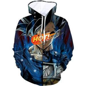 Anime Hoodie for Mens,Funny Graphic Hoodie 3D Printed Pullover Anime Cosplay Sweatshirt Hoodie