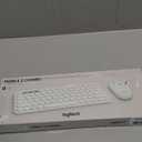 Logitech Pebble 2 Combo, Wireless Keyboard and Mouse, Quiet and Portable, Customizable, Logi Bolt, Bluetooth, Easy-Switch for Windows, macOS, iPadOS, Chrome - Tonal White