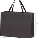 12 pcs, 11.8x4.7x9" (2) Medium Size, Black Paper Bags with Black Cotton Handles, Thick Sturdy Durable Gift bags, 1 count