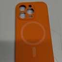 Magnetic for iPhone 16 Pro Case, Compatible with MagSafe, Full Camera Protection, Military-Grade Protection 3.0mm Thicken Silicone Phone Cover for 16 Pro 6.3", Orange