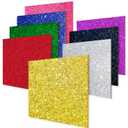 Glitter Acrylic Sheets 1/8 in Thick 8x8 Cast Sparkly Acrylic Sheets 3mm for Laser Cutting, Engraving, Invitation Blanks, Signs, Festival Decorations(8, Assorted, 8"x8")