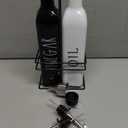 Oil and Vinegar Dispenser Set - Farmhouse Olive and Vinegar Dispenser  Chic Olive Oil Dispenser  Black and White Bottle with spouts and oil bottle top  2 x 500ml