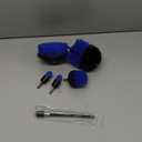 ABN 1/4in Drive Nylon Scrubber Drill Attachment Cleaning Brush 5pc Set with 1pc Extension - Blue Medium Bristle