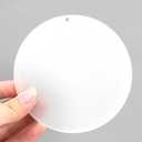 SINJEUN 40 Pack 4 Inch Clear Acrylic Ornaments with Hole, 1/8" Thick Round Blank Acrylic Circles, Transparent Acrylic Discs Keychain Blanks for Vinyl, Engraving Projects, DIY Keychain, Art Crafts