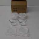 2 Cup Round Glass Soup Storage Containers with Lids, Round Glass Food Container with Airtight Lids, Borosilicate Food Storage Containers for Leftover, Oven, Dishwasher, Fridge Safe (4 Pack)