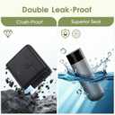 Travel Bottles with Case, 4x2oz TSA Approved, Leak-Proof, Press to Unlock, Compact & Portable Travel Toiletries (Black)