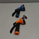 Garden Hose Nozzle Sprayer: 2 Pack 10 Watering Patterns Spray Nozzles Heavy Duty Hose Head Hose Attachment (Blue orange)