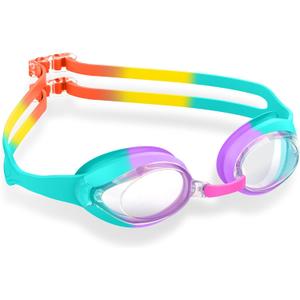 gradient swimming goggles Anti-Fog Waterproof Anti-UV Clear Vision Water Pool Goggles multi-color dark design