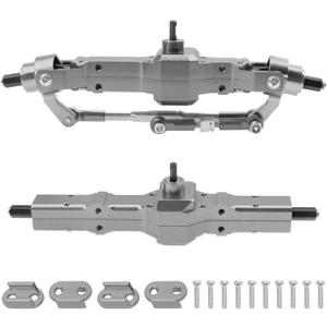 Aluminum Alloy Front Rear Portal Axle Upgrade Part Compatible with WPL B14 B16 B24 B36 HengLong FeiYu JJRC 1/16 RC Car (Titanium)