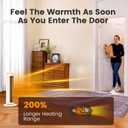 25" Space Heaters For Indoor Use Large Room, Electric Heaters For Indoor Use with Thermostat, Oscillating Room Heaters with Timer, Remote Control, Overheat Protection Tower Heater for Bedroom (Beige)