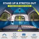 6 Person Instant Cabin Tent with Rainfly, Easy Setup Family Camping Tent