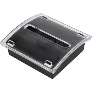 1 Pcs Pop Up Note DispenserSticky Note Holder 3 x 3 InchClear Top and Black Base Sticky Notes Dispenser for School Office Home Store Classroom Desk Supplies (1)
