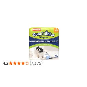 Hartz Comfitables Disposable Dog Diapers, Size Large 26 Count, Comfortable & Secure Fit, Easy to Put On, Super Absorbent Male and Female Diaper