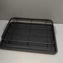 Barbecue Grill Copper Baking Tray Oil Frying Baking Pan Non-stick Chips Basket Baking Dish Grill Mesh Barbecue Tools Cookware Practical (Color : Black Set)
