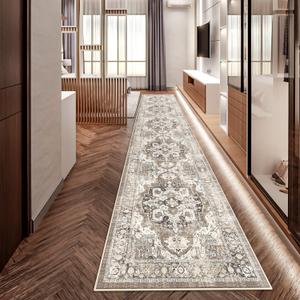YOUFORTONG 2x12 Runner Rus for Hallways Soft Kitchen Rug Non Slip Rug Runner with Rubber Backing Washable Non Shedding Farmhouse Runner Rug (Beige, 2X12)