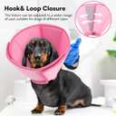 Queenmore Soft Dog Cone Collar,Comfortable Dog Cones for Medium Dogs/Cats to Stop Licking After Surgery,Comfy Cone for Dogs, Neuter Recovery Ecollars of Shame Alternatives,Pink, M
