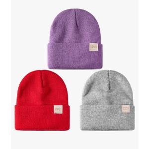 Toddler Beanie Kids Winter Hats Infant Warm Knit Cap Newborn Winter Warm Hat for 0-36 Month Boys Girls Pack Of 2