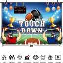 Football Party Backdrop Touch Down Sports Match Medal Trophy Football Field Photography Background Kids Adults Boys Football Sports Themed Birthday Party Decoration 8x6FT (8x6FT(width 240cm x Height 180cm))