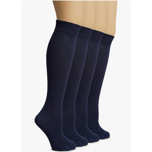 Hugh Ugoli Women's Bamboo Knee High Socks | Comfort Seam Long Dress Socks, Soft & Lightweight | Shoe Size 5-8/8-11, 3 Pairs