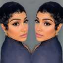Pixie Cut Wigs for Black Women Pixie Cut Wig Human Hair Short Layered Wigs Full Machine Made Short Haircut Wig Glueless with Bangs Black Color