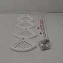 Zenma Home 4 Tier Tension Pole Shower Caddy Plastic Corner Pole Adjustable Shelves 5-8ft White