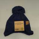 Baby Beanies, Baby Hats for Boys, Girls - Cute Toddler Winter Hat, Soft & Stretchy Beanies for Infant, Newborn 0-6 Months, Cozy & Warm with Earflap Muff & Pom (Navy, S)