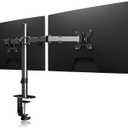 Suptek Dual Monitor Desk Mount, Adjustable Dual Monitor Arm for 2 Computer Screens up to 27 inch, Dual Gas Spring Monitor Arm, Holds up to 22 lbs Each, VESA 75x75/100x100 mm, Black (MD9442)