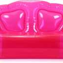 Kigley Inflatable Chair Blow Up Couches Transparent Inflatable Sofa Seat Yard Patio Portable Air Couch Furniture for Outdoor Indoor Camping Beach Room(Double Seat,Pink)