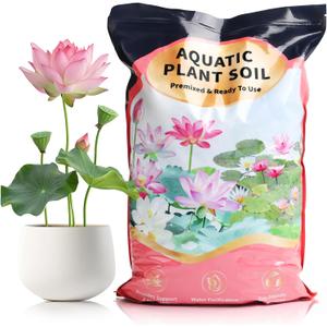 Aquatic Plant Soil & Aquarium Soil, Natural Organic Substrate for Water Plants - Safe for Fish, Nutrient-Rich Clay Base for Lotus & Water Lily (AquaticSoil, 3.3 LBS)