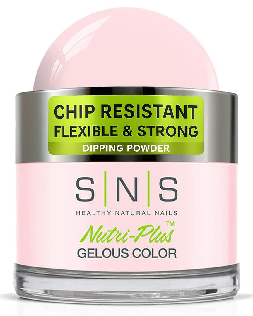 SNS Nail Dip Powder, Gelous Color Dipping Powder - Barely Touch (Natural, Nudes/Pastel, Cream) - Long-Lasting Dip Nail Color Lasts 14 Days - Low-Odor & No UV Lamp Required - 1oz