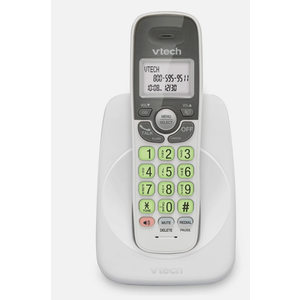 VTech Cordless Phone with DECT 6.0, FullDuplex Speakerphone, Lighted Display, Backlit Keypad, Caller ID/Call Waiting, Volume Control, Hearing Aid Compatible, Wall Mount | VG131 (White)