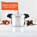 IMUSA USA A417-80807 16Qt Jumbo Stovetop Pressure Cooker with Regulator and Side Handles, Silver