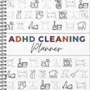 Cleaning Planner, Cleaning Schedule and Checklist Organizing Planner Daily Weekly Monthly Yearly Checklist Schedule Notebook For Kids Adults Home, Family Tasks, List(White) (Multi-color-white)