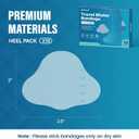 Hydrocolloid Blister Bandages for Feet, Blister Pads for Prevention & Recovery, Travel Essentials, Thin, Flexible and Nearly Invisible - 18ctSpot Packs (Transparent)