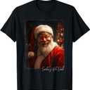 Christmas Costume Warm African American Santa T-Shirt Large