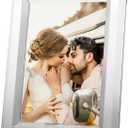 5x7 Crystal Picture Frame - Exquisite Crystal Photo Frame for Tabletop/Desktop Display, Vertical Orientation